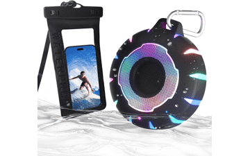 Waterproof Bluetooth Shower Speaker with Phone Pouch