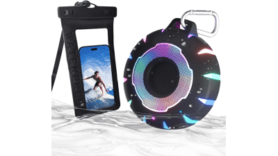 Waterproof Bluetooth Shower Speaker with Phone Pouch