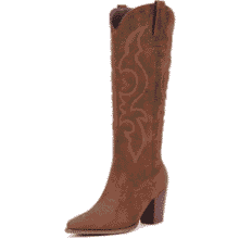 Western Cowgirl Boots - Knee High Suede Boots for Women