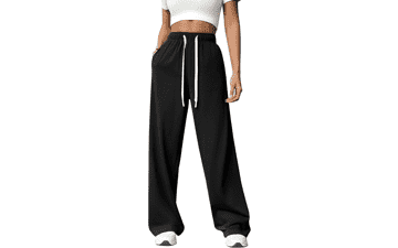 Wide Leg High Waisted Sweatpants for Women