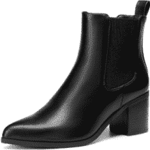 Women's Chelsea Ankle Boots - Retro Chunky Heel Booties