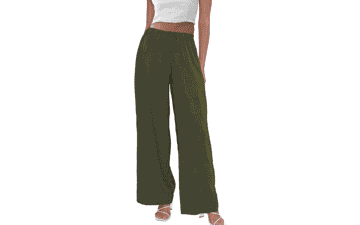 Women's Cotton Linen Wide Leg Palazzo Pants