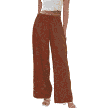 Women's Cotton Linen Wide Leg Palazzo Pants