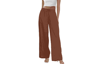 Women's Cotton Linen Wide Leg Palazzo Pants