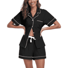 Women's Cotton Short Sleeve Pajama Set