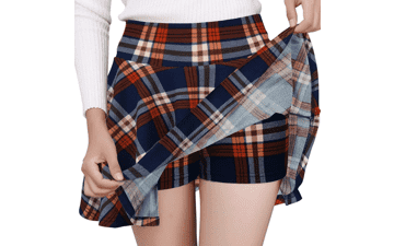 Women's Flared Skater Skirt with Shorts - Versatile Mini