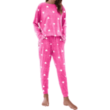 Women's Heart Print Pajama Set