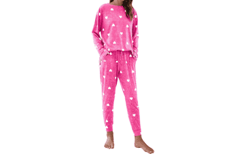 Women's Heart Print Pajama Set