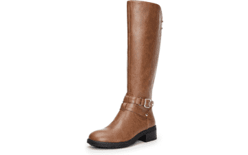 Women's Knee High Buckle Riding Boots
