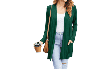 Women's Lightweight Open Front Cardigan with Pockets