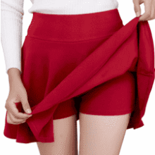 Women's Mini Skater Skirt with Shorts - DJT