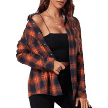 Women's Plaid Flannel Shirt: Oversized & Casual