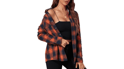 Women's Plaid Flannel Shirt: Oversized & Casual