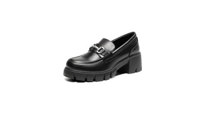 Women's Platform Loafers - Chunky Slip-Ons