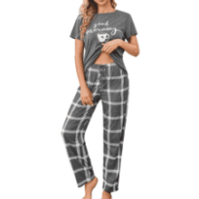 Women's Short Sleeve Pajama Set - Soft Sleepwear with Pockets