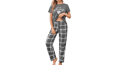 Women's Short Sleeve Pajama Set - Soft Sleepwear with Pockets