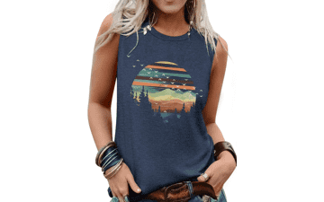 Women's Sleeveless Graphic Tank Top - Summer 2025