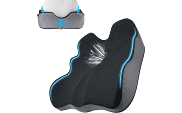 X-Large Memory Foam Seat Cushion: Pain Relief for Office, Car & More