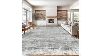 Zesthome 10x14 Washable Area Rug - Non-Slip Modern Rug
