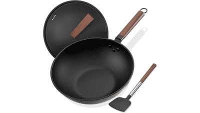 13-Inch Pre-Seasoned Carbon Steel Wok
