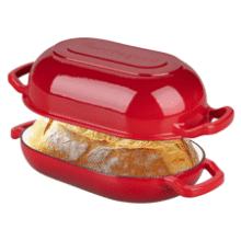 5QT Enameled Cast Iron Sourdough Bread Oven - Red