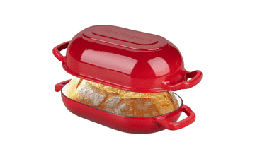 5QT Enameled Cast Iron Sourdough Bread Oven - Red