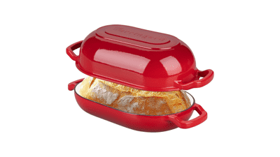 5QT Enameled Cast Iron Sourdough Bread Oven - Red