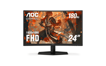 AOC 24" 180Hz Curved Gaming Monitor: FHD, 0.5ms, HDR