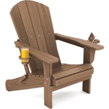 Adirondack Chair with Cup Holder - Weather Resistant