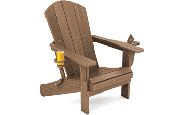 Adirondack Chair with Cup Holder - Weather Resistant