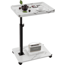 Adjustable C Table: Swivel Tray for Sofa, Bed & Small Spaces