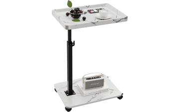 Adjustable C Table: Swivel Tray for Sofa, Bed & Small Spaces