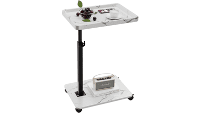 Adjustable C Table: Swivel Tray for Sofa, Bed & Small Spaces