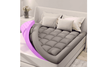 BDEUS King Size Dual Layer Memory Foam Mattress Topper