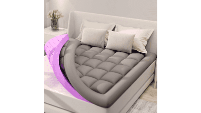 BDEUS King Size Dual Layer Memory Foam Mattress Topper