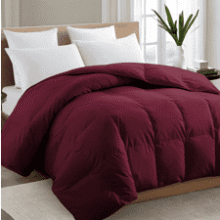 Burgundy King Comforter Set - Soft, All Season, Down Alternative