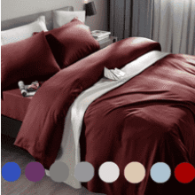 Burgundy Twin XL Bed Sheet Set - Deep Pocket, Soft Microfiber