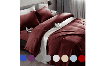 Burgundy Twin XL Bed Sheet Set - Deep Pocket, Soft Microfiber