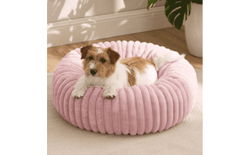 Cozy Donut Dog Bed - Small, Plush, & Washable