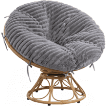 Fluffy Papasan Chair Cover - Soft Plush Slipcover