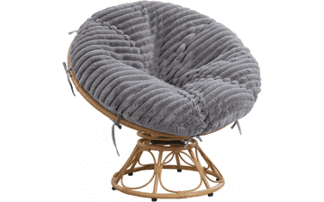 Fluffy Papasan Chair Cover - Soft Plush Slipcover