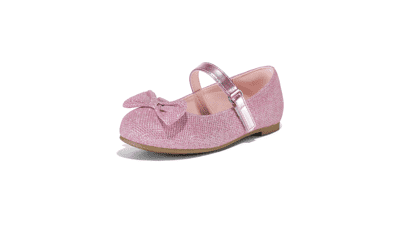 Girls Ballet Flats - Non-Slip Mary Janes for Toddlers to Big Kids