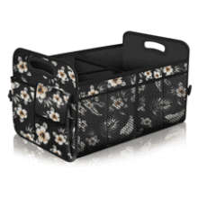 Hibiscus Car Trunk Organizer: 72L Waterproof Storage