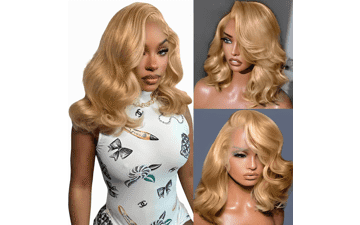 Honey Blonde Body Wave Bob Wig - #27 HD Lace Front