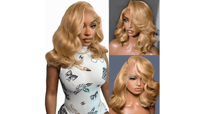 Honey Blonde Body Wave Bob Wig - #27 HD Lace Front