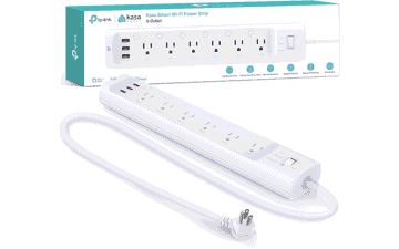 Kasa Smart Power Strip: 6 Outlets, 3 USB Ports - Alexa & Google Home
