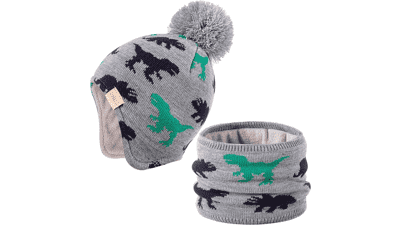 Kids Winter Beanie Hat Set