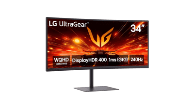 LG 34-Inch Ultragear 240Hz Curved Gaming Monitor