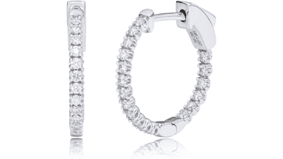 Lab Grown Diamond Hoop Earrings