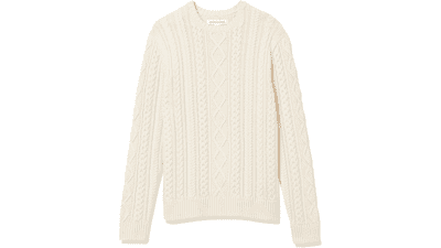 Mens Cable Crewneck Sweater